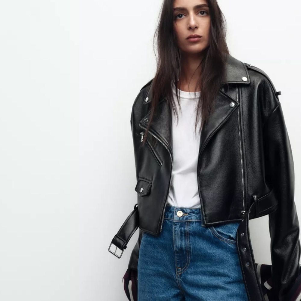 Zara Shiny Biker Jacket
